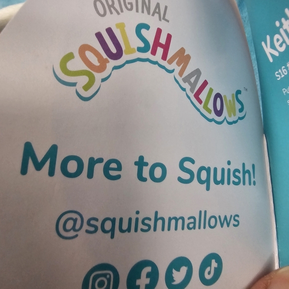 Squismallows Blue and White Dragon Keith Plush Toy - Picture 13 of 14